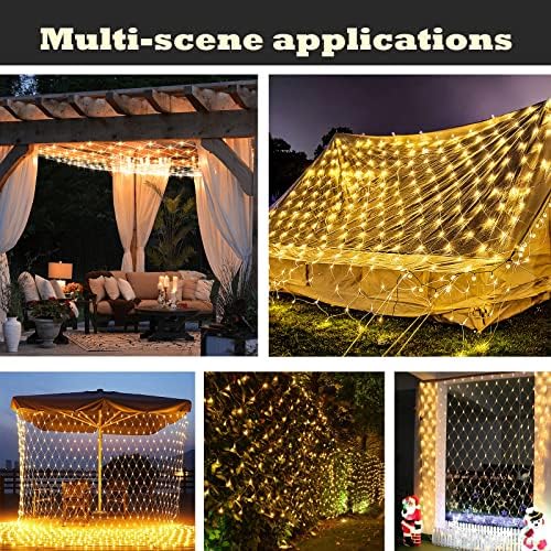 LED Net Lights, 360L 10×10 FT Outdoor Mesh Lights for patio, Pergolas - Image 6