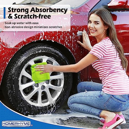 Microfiber Towels for Cars, 24 Pack Microfiber Cleaning Cloths, 11.5"*11.5" Cleaning Rags Towels Bulk Absorbent Lint-Free, All-Purpose for Detailing, Office, Household Cleaning - Image 6