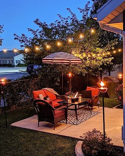 GLUROO 120FT Outdoor String Lights, G40 LED Patio Lights with 64pcs Bulbs, Waterproof Shatterproof Dimmable Globe Hanging Outdoor Cafe Bistro Porch Outside Light, 2Packs * 60ft - Image 6