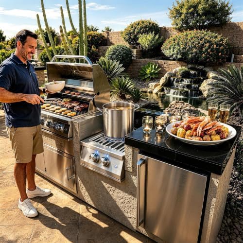 60,000 BTU Built-in Liquid Propane Power Burner for Outdoor Kitchen - Image 2