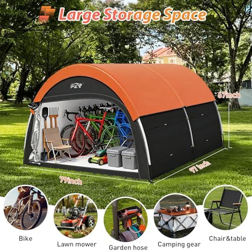Upgraded Bike Tent with Rain Cover, Outdoor Storage Shed for 6-10 Bikes - Image 2
