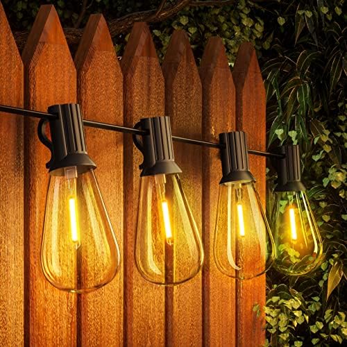 GPATIO 30ft Waterproof Patio Lights with 16 Dimmable Hanging Lights Globe ST38 Bulbs, 2700k Shatterproof Connectable for Backyard Gazebo Porch Garden Commercial Outside Decor by AddforPatioMakeover