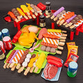 80-Piece Interactive BBQ Grill Playset Toy - Realistic Pretend Cooking Set with Grill Tools & Food Accessories for Kids Ages 3-8, BPA-Free Learning Toys for Boys Girls Toddlers by MORITABOKUJO