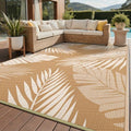 GENIMO Outdoor Rug, Waterproof Plastic Rugs for Patio, 8'x10' Brown Beige by GENIMO