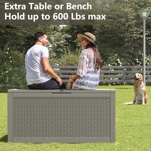 KAMABOKO Outdoor Storage Box, 130 Gallon Deck Box Outdoor Waterproof - Image 6