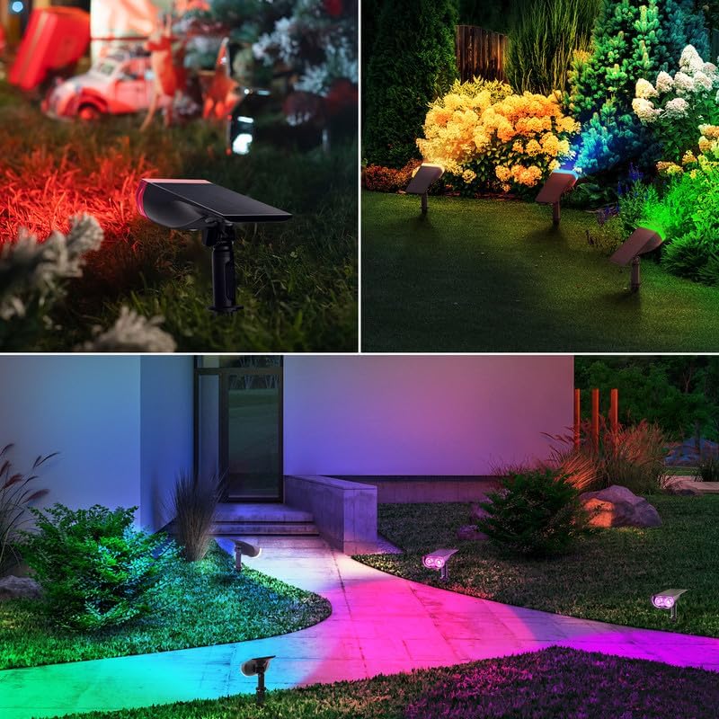 Linkind Halloween Solar Lights Outdoor Spotlight Waterproof RGB 2 Pack - Image 6