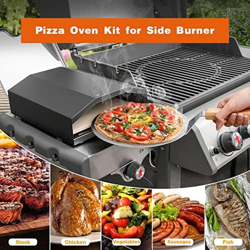 Onlyfire Side Burner Pizza Oven for Gas Grill – 700°F, w/Stone & Peel - Image 4
