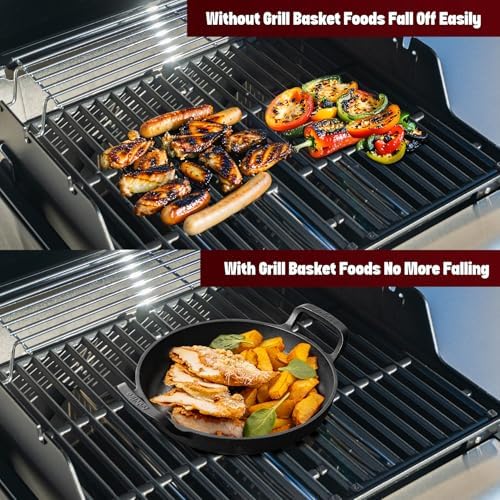 onlyfire Pre-Seasoned Cast Iron Skillet, 10 Inch Frying Pan - Image 5