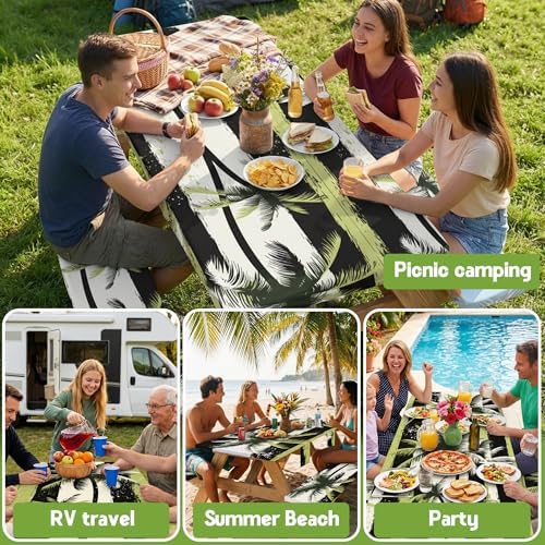 Picnic Table Cover with Bench Covers Tablecloth Glamping Essentials Gear Table Cloth Outdoor Summer Motorhome Cool Fun Unique Ideas Gifts for Camper Camping Lovers RV Owner Family Couple Men Male Dad - Image 6