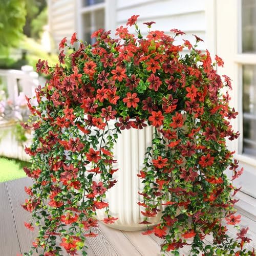 INQCMY Artificial Fake Hanging Flowers Plants for Outdoor Fall Decoration by INQCMYPlantRack