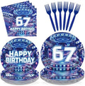 96Pcs 6 7 Birthday Party Decorations for Boys Girls, Serves 24 by Greencian