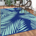 GENIMO Outdoor Rug, Waterproof Plastic Rugs for Patio, 5'x8' Navy Green by GENIMO