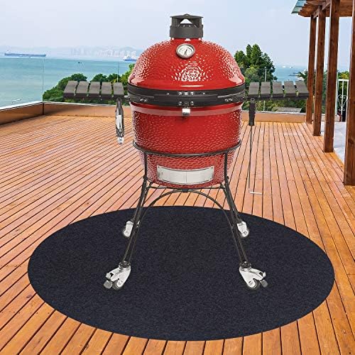 Round Under Grill Splatter Mat, Oil Heat Resistant BBQ Gas Grill Garage Cabinet Protective Floor Mat Rug for Outdoor Backyard Deck Patio 27’’x27’’/36’’x36’’ (36‘’x36'’) - Image 7