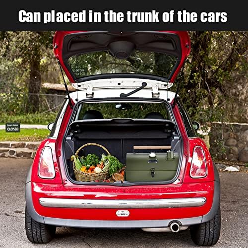 MAISON HUIS Small Charcoal Grill, Portable Tabletop BBQ Smoker for Outdoor Camping,Mini Grill with 9-Piece Stainless Steel Grill Tool Set for Tailgating Hiking Picnic (Green Kit) - Image 7