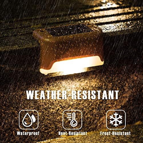 GIGALUMI Led Solar Deck Lights, 20 Pack Waterproof, Warm White - Image 5