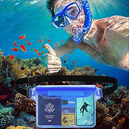 AiRunTech Waterproof Pouch with Waist Strap (2 Pack) | Beach Accessories Best Way to Keep Your Phone and Valuables Safe and Dry | Perfect for Boating Swimming Snorkeling Kayaking Beach Pool Water Park - Image 2