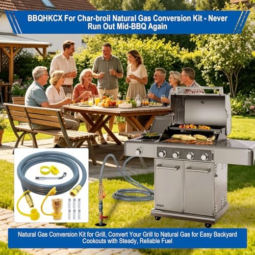 8216842R04 Natural Gas Conversion Kit Compatible with Char-Broil Commercial & Signature Series Dual Fuel Grill(2020-Newer),Propane to Natural Gas Conversion Kit with CSA Gas Hose & 3/8" Quick Connect. - Image 2
