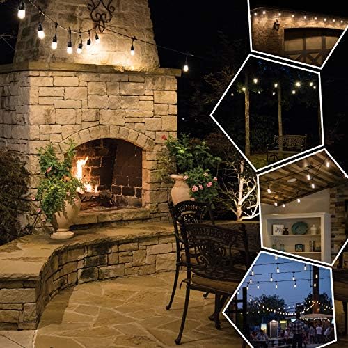 Enbrighten Classic Outdoor String Lights, 36ft, 18 Bulbs, White Light Only - Image 5