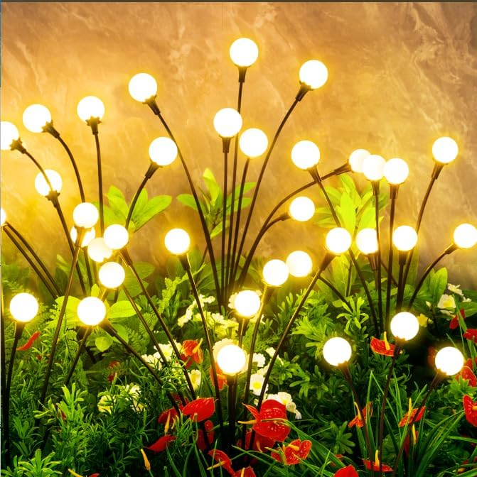 vignuto Solar Lights Outdoor Waterproof, 8 Packs 64LED, Solar Garden Lights, Garden Decor, Patio Decor, Unique Gifts for Women, Gifts for Grandma by Unknown