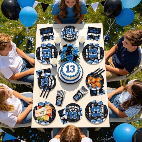 168Pcs 13th Birthday Decorations for Boys 13 Years Old Serves24 - Image 6