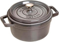 Staub La Cocotte Round 40509-304 Pico Cocotte Round Gray 7.9 inches (20 cm) Two-Handed Cast Enameled Pot, Waterless Cooking, Induction Compatible, For Up to 30 Days of Trial by Unknown