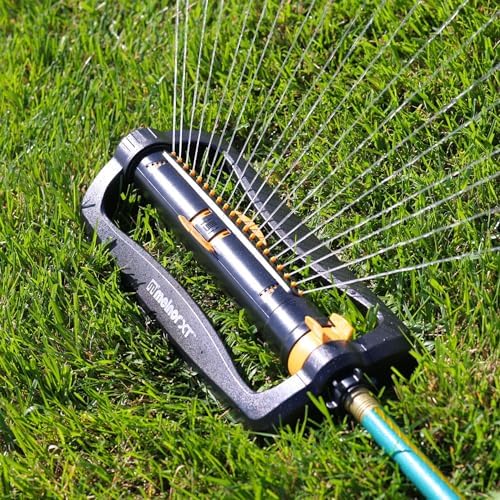 Melnor 65165AMZ XT Turbo Oscillating Sprinkler, 4,500 sq. ft., Quick Connect Bundle, 2-Way Adjustable, Black, Yellow - Image 6