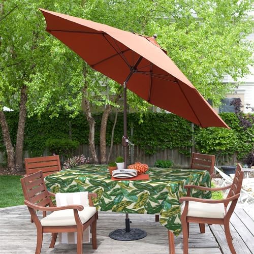 LVTXIII Rectangle Outdoor Tablecloth with Umbrella Hole and Zipper, Water-Repellent 60 x 84 Inch Patio Table Cover for Picnic, Garden, Backyard Dining, Lush Leaf Jungle - Image 6