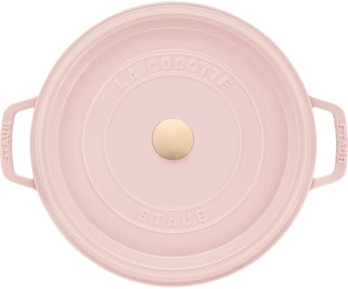 Staub Cast Iron Round Dutch Oven, Made in France, 5.5-qt, Peony Pink - Image 6