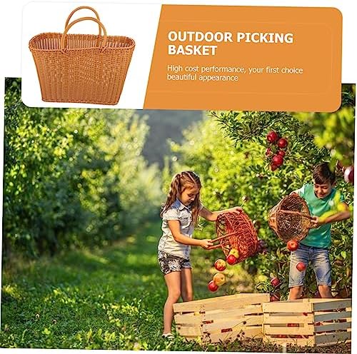 Rural Style Plastic Storage Basket, Portable Handheld Picking - Image 7