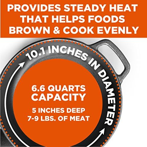 Commercial Chef 6.6-Qt. Dutch Oven, Pre-Seasoned Cast Iron, CHCI660 - Image 2