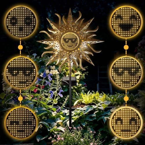 Solar Lights Outdoor Decor, Solar Sun Garden Decorations - Image 2