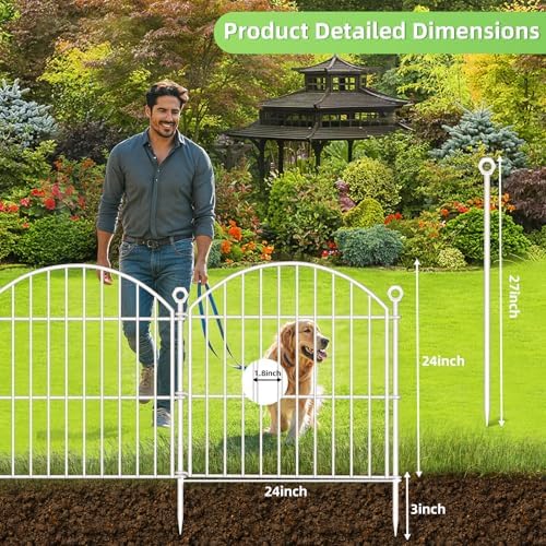 Decorative Garden Fence, 24in (H) x 20ft(L) No Dig Fence - Image 2