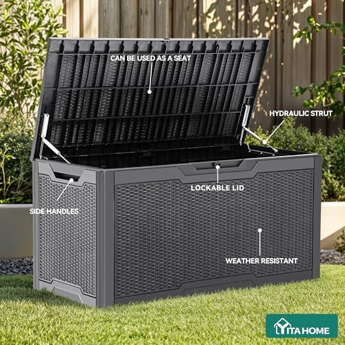 YITAHOME 100 Gallon Resin Deck Box - Image 3