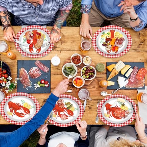 50 PCS Crawfish boil Oval Paper Plates Large 11” Disposable Crawfish Tray Party Decorations Barbecue Supplies Favor for Crawfish Platter BBQ Gathering Picnic Cookout Carnival Party Tableware Set - Image 7