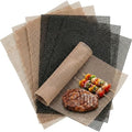 Kingrol 6 Pack Non-Stick BBQ Grill Mesh Mat, 15.75" x 13", Safe for Gas, Charcoal, Pellet & Smoker Grills by Kingrol