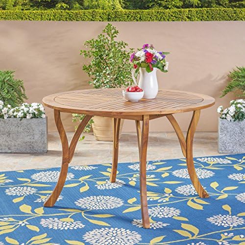 Christopher Knight Home Adn Outdoor 47" Round Acacia Wood Dining Table, Teak - Image 2