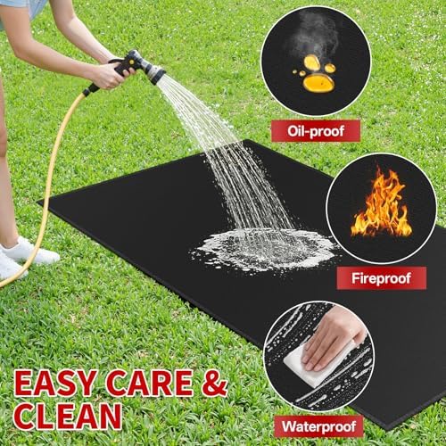 SecuCaptain Under Grill Mat for Outdoor Grill - X-Large 80x48 Inches Mats Double-Sided Fireproof Pad for Indoor Fireplace Fire Pit Heat Resistant Waterproof BBQ Floor Protector for Patio and Deck - Image 5