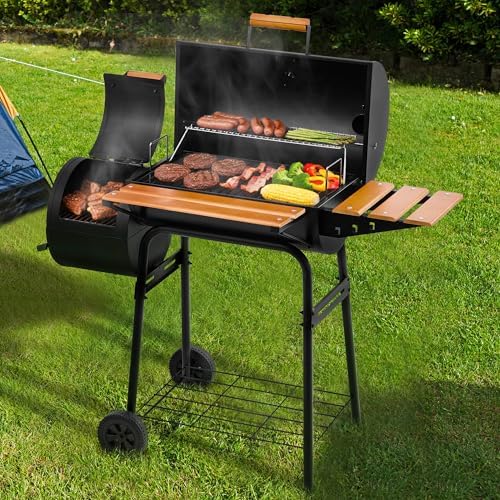 Royal Gourmet CC1624W Barrel Charcoal Grill with Offset Smoker, 552 Sq. In. - Image 3
