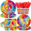 168Pcs Hippie Party Supplies for 60s 70s Hippie Theme Serves 24 by Greencian
