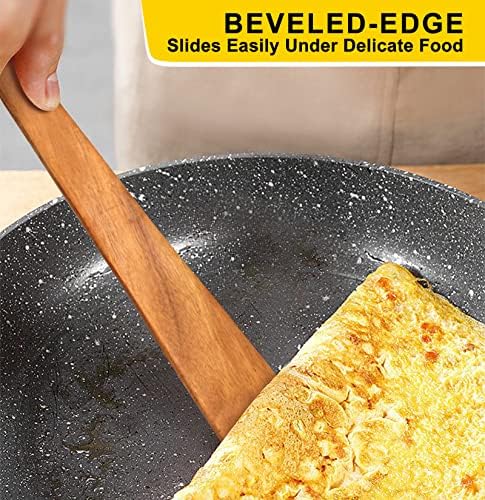 Teak Wooden Spatula for Cooking Spoon Non Toxic Kitchen Utensil Spurtle - Image 7
