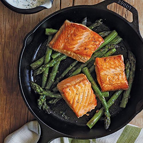 Lodge 10.25 Inch Cast Iron Pre-Seasoned Skillet – Signature Teardrop Handle - Use in the Oven, on the Stove, on the Grill, or Over a Campfire, Black & ASAHH41 Silicone Assist Handle Holder, Red - Image 4