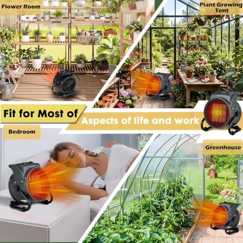 Outdoor Heaters for Patio, 1500W Electric Garage Heater, Black - Image 7