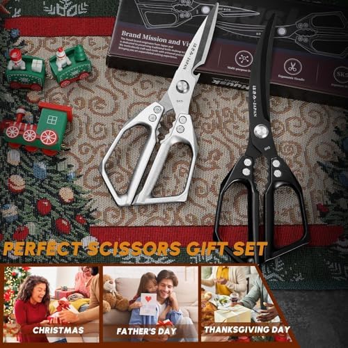 Huusk Kitchen Scissors for Food, Heavy Duty Kitchen Shears Set All Purpose - Image 6