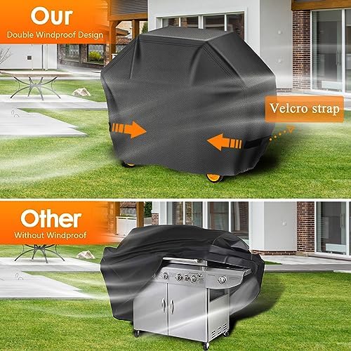 Aoretic Grill Cover, 72 inches 600D Heavy Duty BBQ Gas Grill Cover, Waterproof,Anti-UV Material for Weber Char-Broil Monument, Brinkmann Dyna-glo Nexgrill Megamaster MASTERCOOK (SKZ) - Image 5