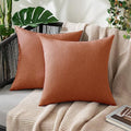 MIULEE Decorative Outdoor Pillow Covers Fall Euro 26x26 Rust by MIULEE