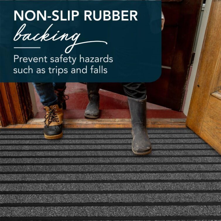 ubdyo Extra Durable Door Mat Outside Entrance (47" x 32", Bright Grey) - Image 6