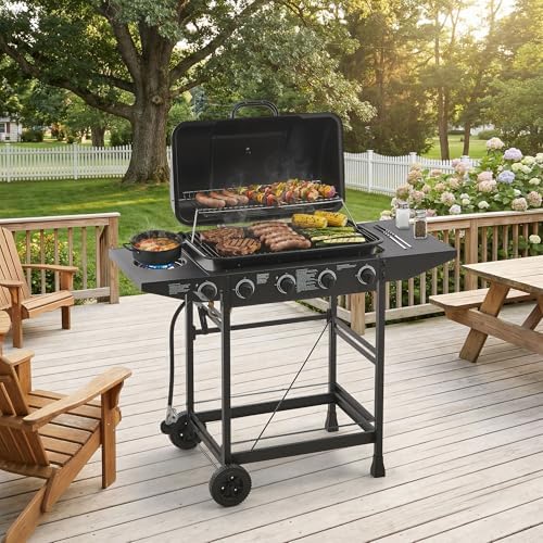 4 Burner Gas Grills, Outdoor Cooking Propane Gas Grills (4 Burner) by HSUFLWS