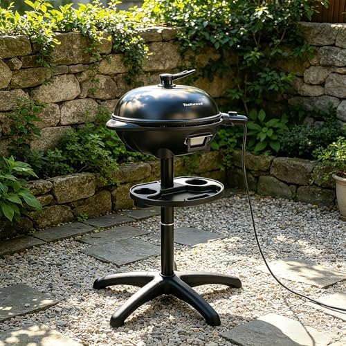 Electric Grill, Techwood 2-in-1 Portable Indoor/Outdoor Grill, 1750W Removable Stand Grill with Nonstick Plate, Electric Griddle for Camping, Patio & Backyard, Stand/Tabletop Options for Cookouts - Image 6