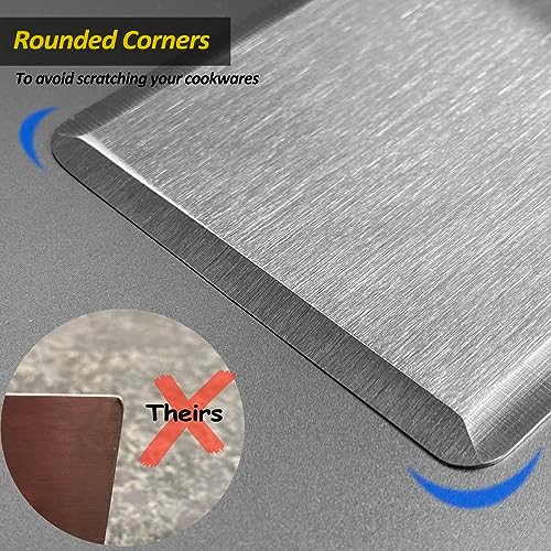 Stainless Steel Metal Spatula, Long Griddle Spatula, Hamburger Smasher Turner Scraper - Pancake Flipper - BBQ Turner and Flat Top Griddle Fliiper - Commercial Grade,3x8 inch - Image 4