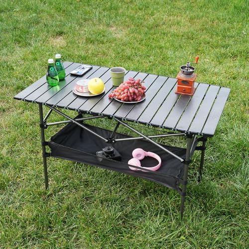 Opliy Portable Folding Camping Table for 4-6 Persons Aluminum Collapsible Table Lightweight with Carry Bag for Camping, Hiking, Picnics, BBQ, Beach Trips & Tailgating - Image 2